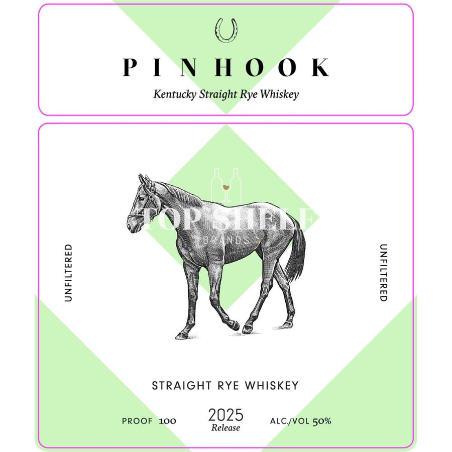 Pinhook Straight Rye 2025 Release Rye Whiskey Pinhook Bourbon