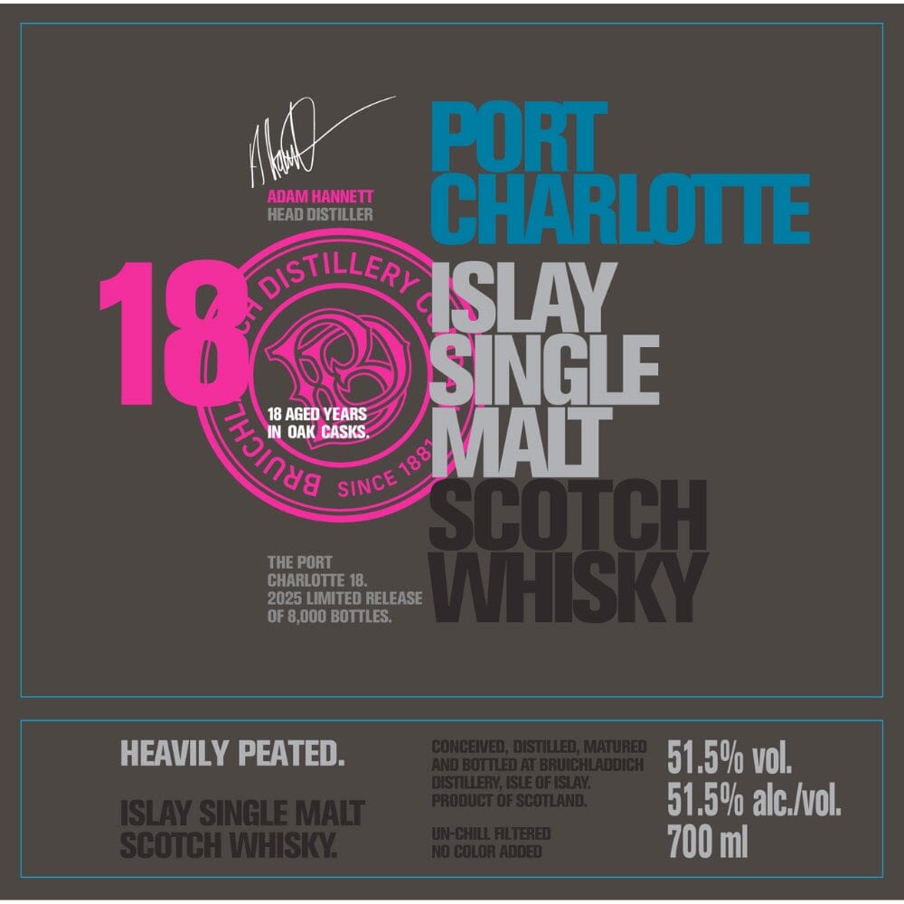 Port Charlotte 18 Year Old 2025 Release Scotch Port Charlotte