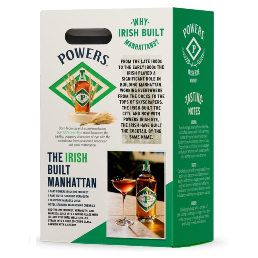 Powers Rye Gift Set "Irish Built Manhattan" Irish whiskey Powers Irish Whiskey