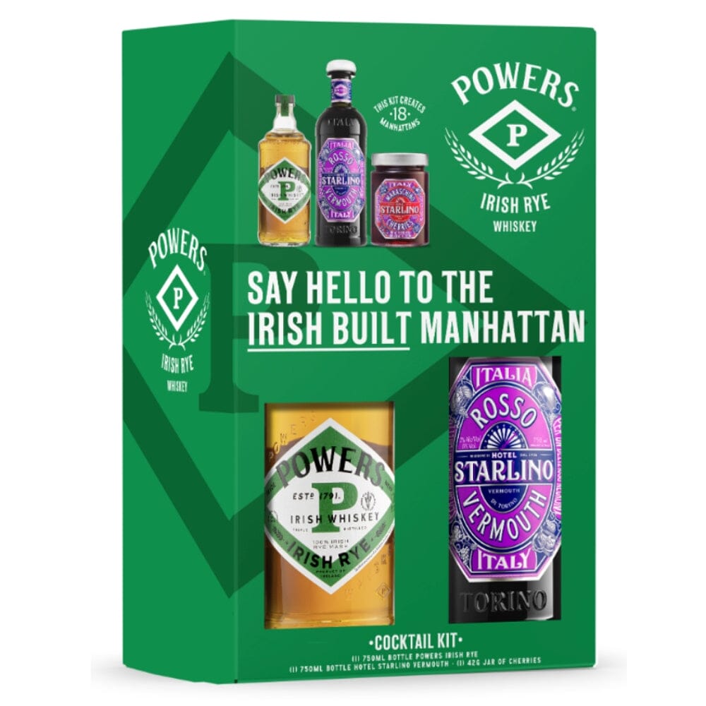 Powers Rye Gift Set "Irish Built Manhattan" Irish whiskey Powers Irish Whiskey