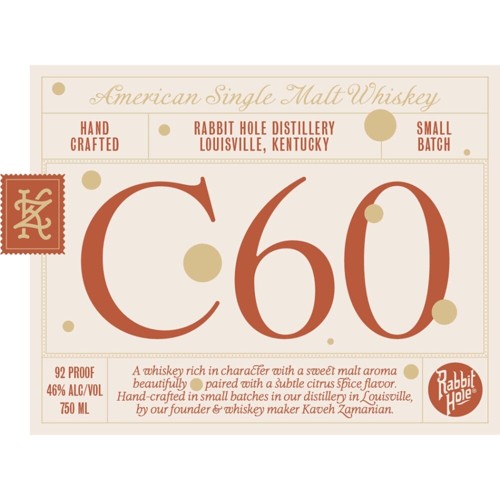 Rabbit Hole C60 American Single Malt Whiskey Single Malt Whiskey Rabbit Hole Distillery