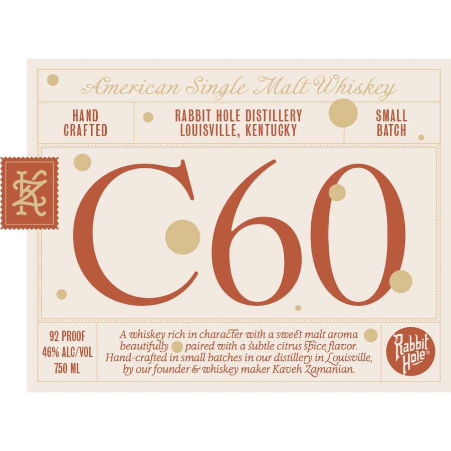 Rabbit Hole C60 American Single Malt Whiskey Single Malt Whiskey Rabbit Hole Distillery