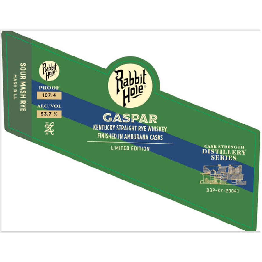 Rabbit Hole Gaspar Sour Mash Rye Whiskey Rye Whiskey Rabbit Hole Distillery