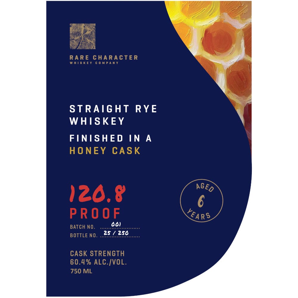 Rare Character Straight Rye Finished in a Honey Cask Rye Whiskey Rare Character Whiskey