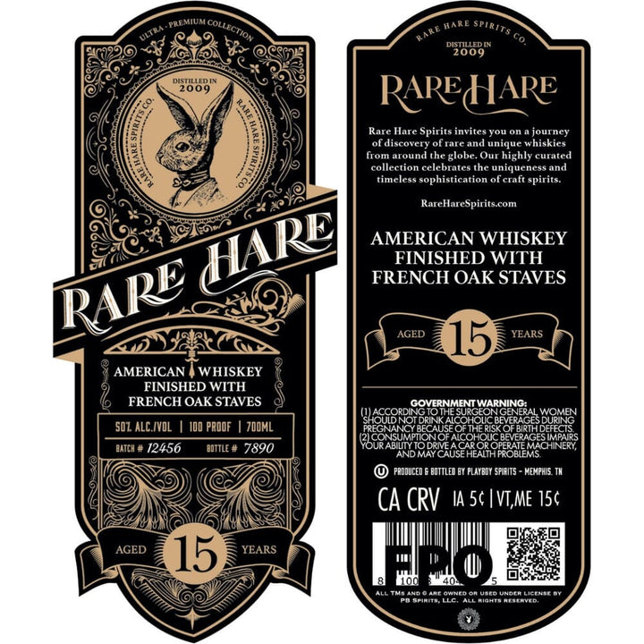Rare Hare 15 Year Old Whiskey Finished With French Oak Staves American Whiskey Rare Hare Spirits