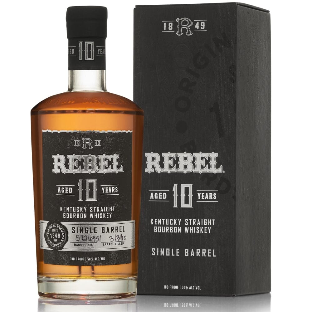 Rebel 10 Year Old Single Barrel Kentucky Straight Bourbon Whiskey Kentucky Straight Bourbon Whiskey Rebel Bourbon