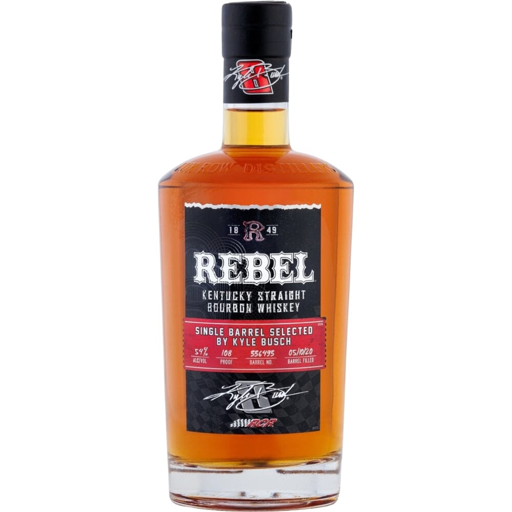 Rebel Single Barrel Bourbon By Kyle Busch Bourbon Rebel Bourbon