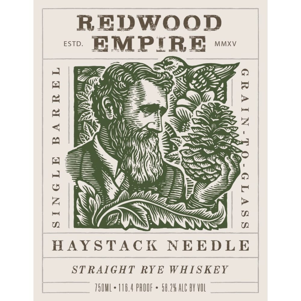 Redwood Empire Haystack Needle Single Barrel Select Rye Rye Whiskey Redwood Empire Whiskey