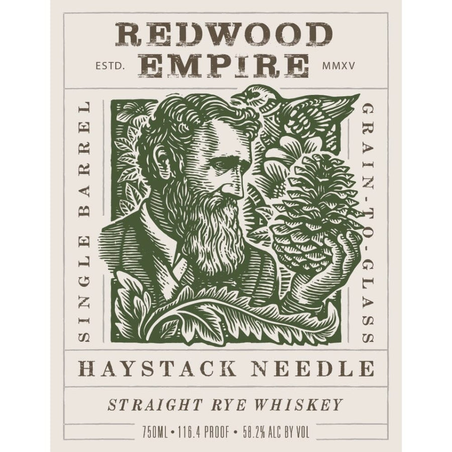 Redwood Empire Haystack Needle Single Barrel Select Rye Rye Whiskey Redwood Empire Whiskey