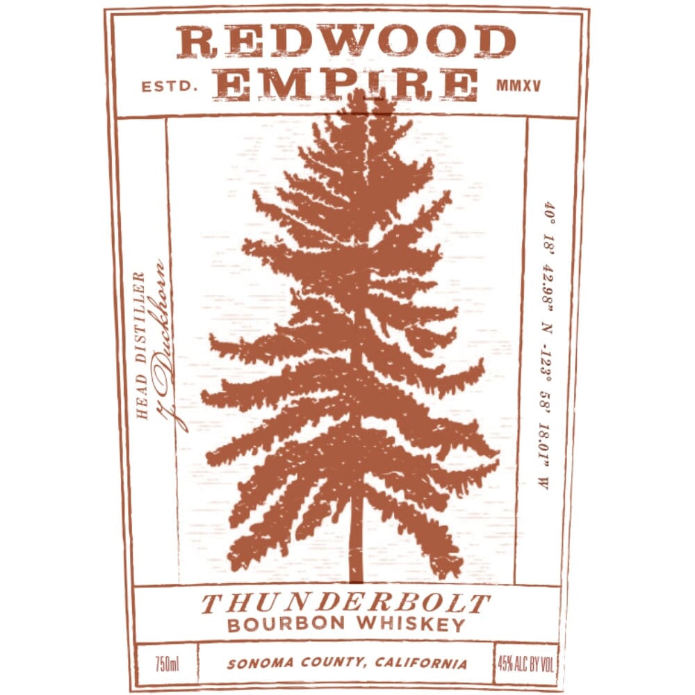 Redwood Empire Thunderbolt Bourbon Bourbon Redwood Empire Whiskey