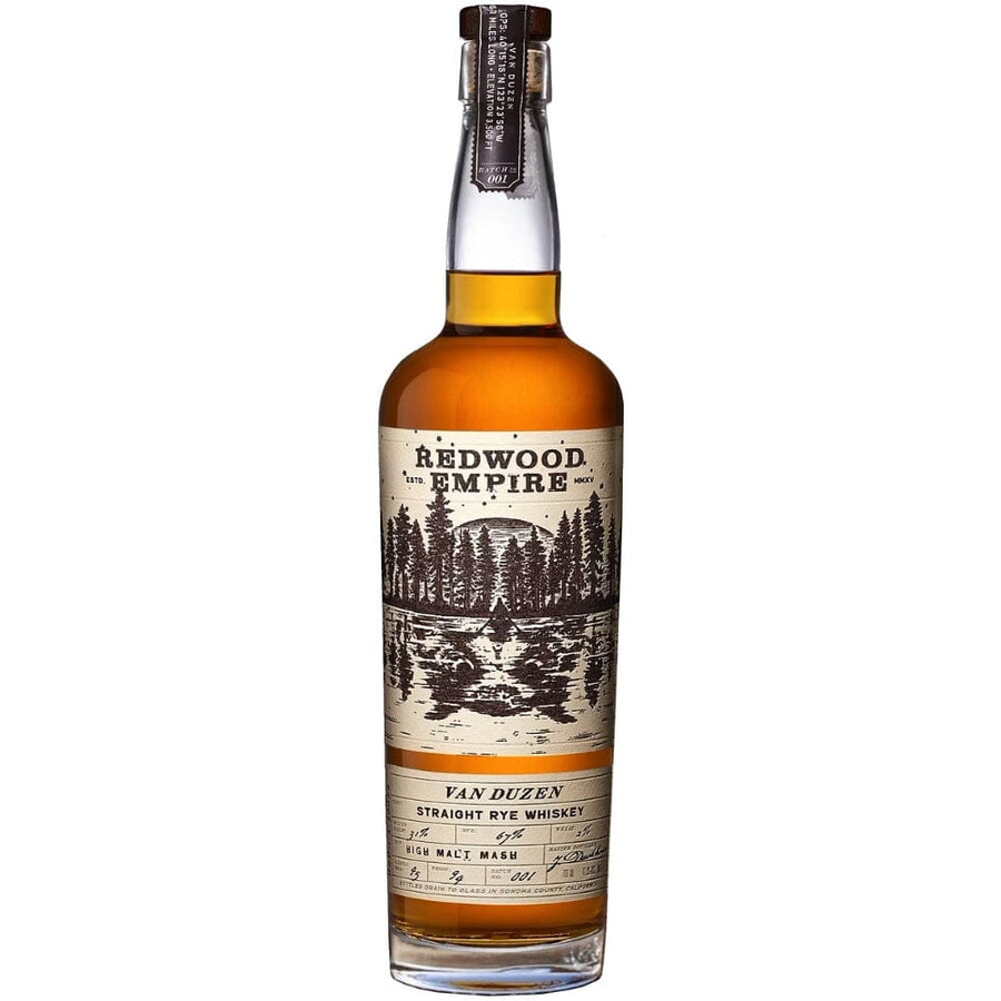 Redwood Empire Van Duzen Straight Rye Whiskey Rye Whiskey Redwood Empire Whiskey
