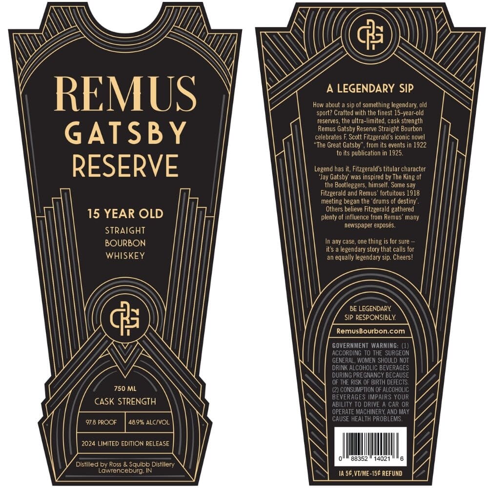 Remus Gatsby Reserve 15 Year Old 2024 Release Bourbon George Remus