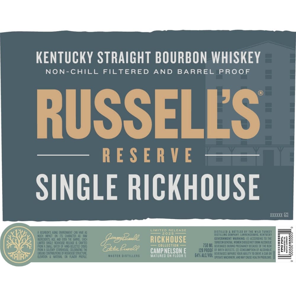 Russell’s Reserve Single Rickhouse, Camp Nelson E, Floor 5 Bourbon Russell’s Reserve