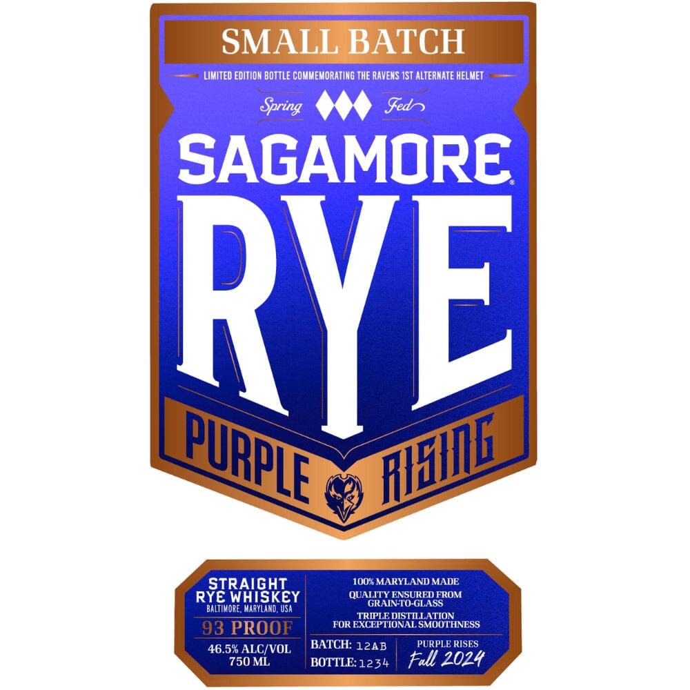 Sagamore Rye Baltimore Ravens "Purple Rising" 2024 Limited Edition Rye Whiskey Sagamore Spirit