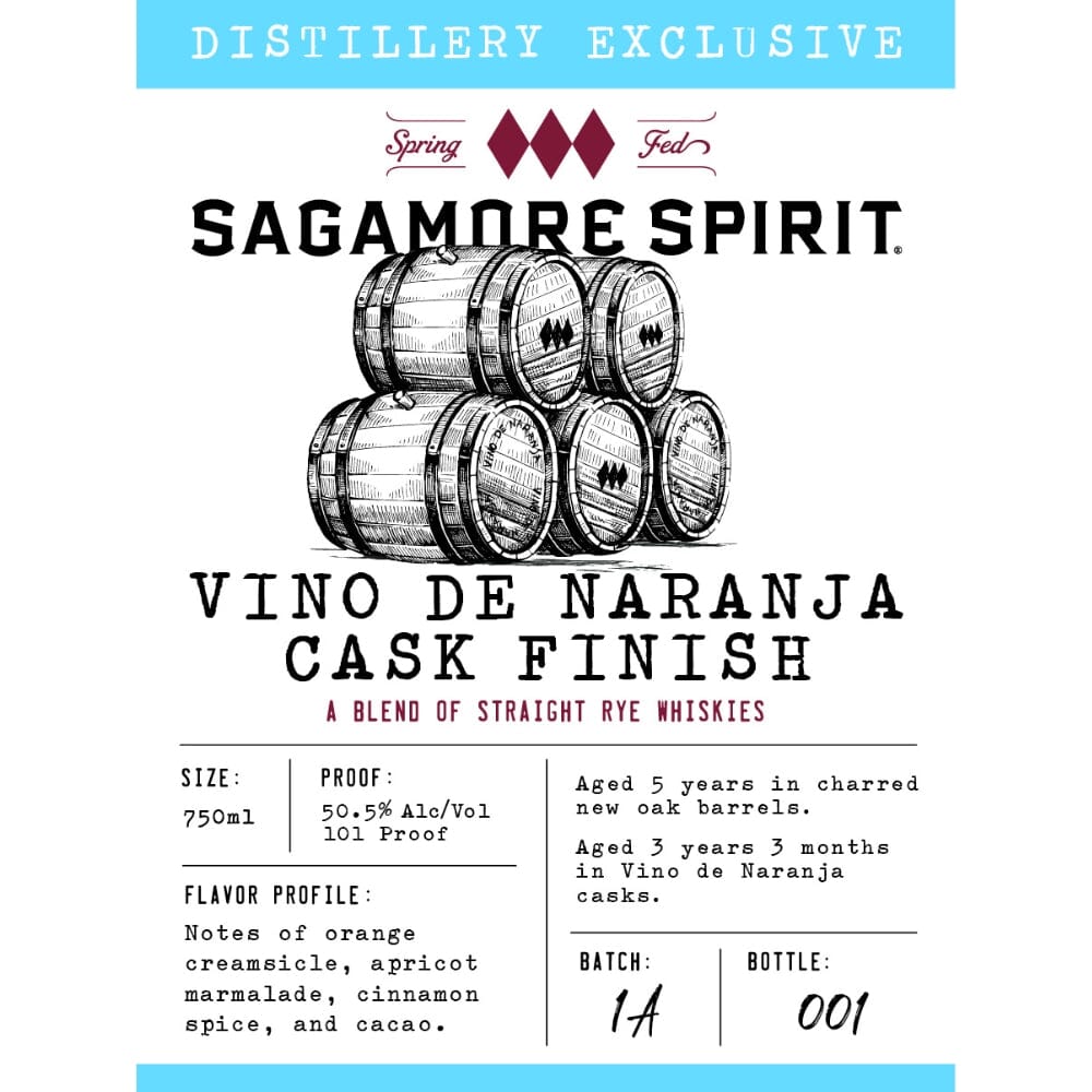 Sagamore Spirit Vino de Naranja Cask Finish Rye Whiskey Rye Whiskey Sagamore Spirit