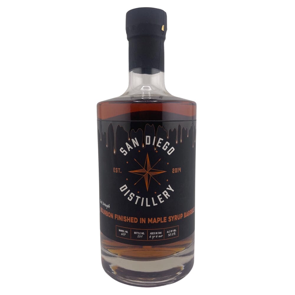 San Diego Distillery Sip Whiskey Private Cask Single Barrel Select Finished in Maple Syrup Barrels Bourbon San Diego Distillery