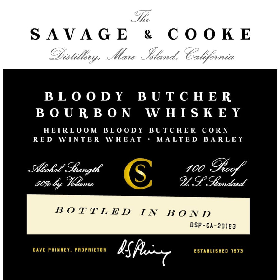 Savage & Cooke Bloody Butcher Bourbon Bottled in Bond Bourbon Savage & Cooke