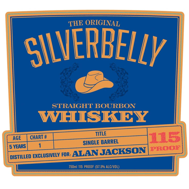 Silverbelly 5 Year Old Single Barrel Bourbon by Alan Jackson Bourbon Silverbelly Whiskey