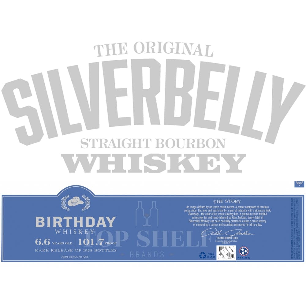 Silverbelly Birthday Bourbon Whiskey Bourbon Silverbelly Whiskey
