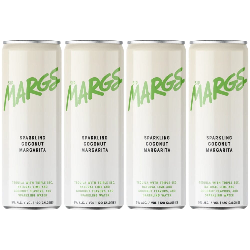 SipMARGS Coconut Margarita 4PK Ready-To-Drink Cocktails SipMARGS