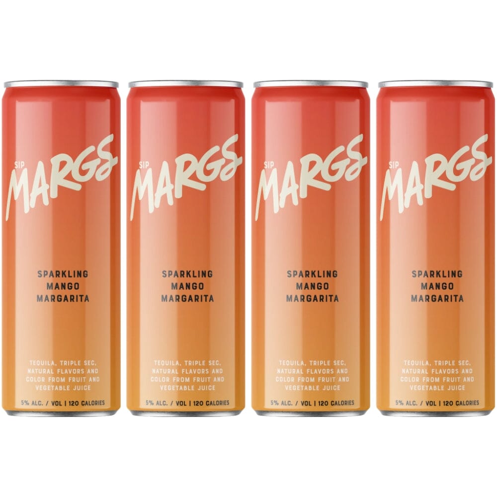 SipMARGS Mango Margarita 4PK Ready-To-Drink Cocktails SipMARGS