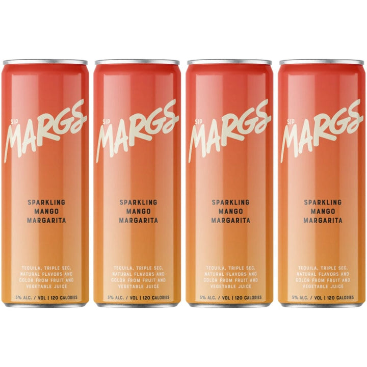 SipMARGS Mango Margarita 4PK Ready-To-Drink Cocktails SipMARGS