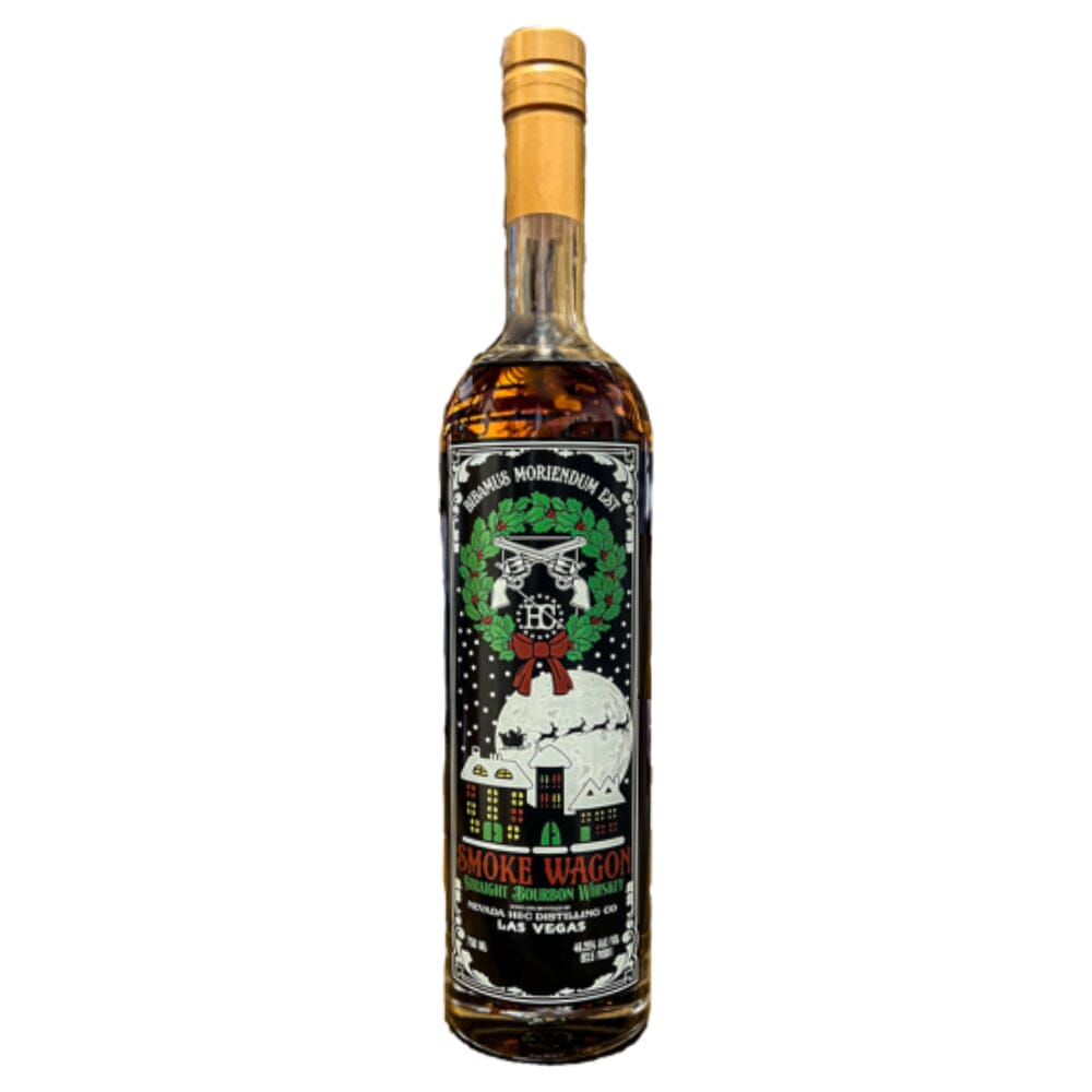 Smoke Wagon Straight Bourbon Christmas 2023 Limited Edition Bourbon Smoke Wagon Bourbon Single Bottle
