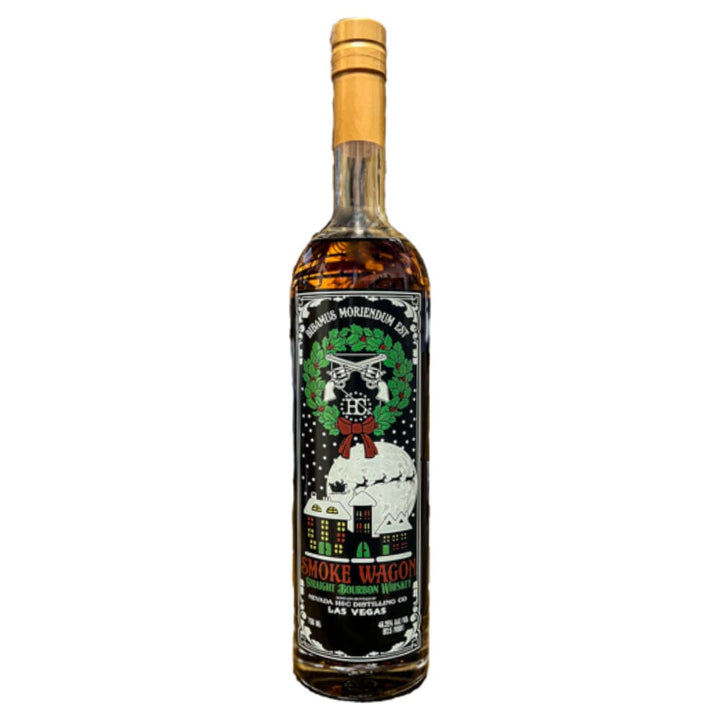 Smoke Wagon Straight Bourbon Christmas 2023 Limited Edition Bourbon Smoke Wagon Bourbon Single Bottle