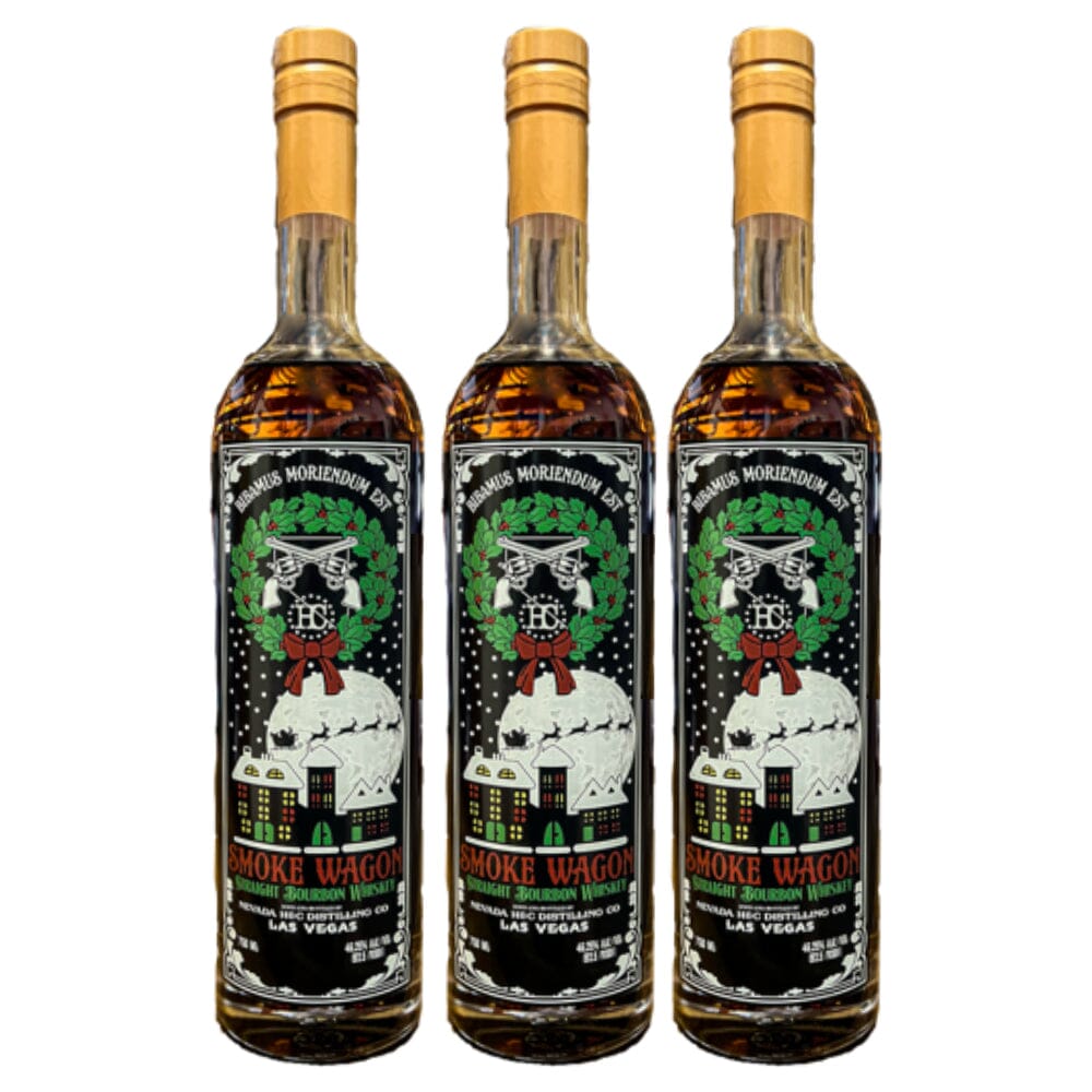 Smoke Wagon Straight Bourbon Christmas 2023 Limited Edition Bourbon Smoke Wagon Bourbon 3 Pack