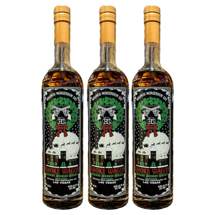 Smoke Wagon Straight Bourbon Christmas 2023 Limited Edition Bourbon Smoke Wagon Bourbon 3 Pack