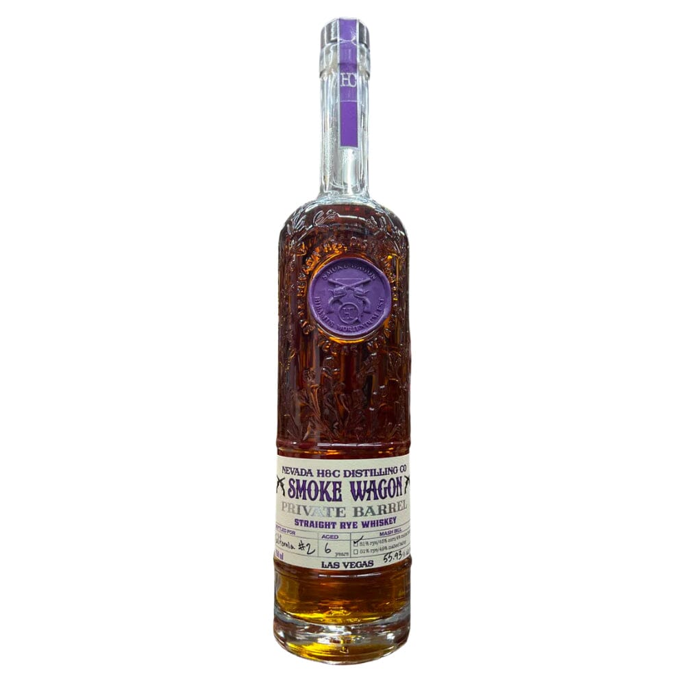 Smoke Wagon Straight Rye Whiskey Private Barrel 6 Year Old California #2 Rye Whiskey Smoke Wagon Bourbon
