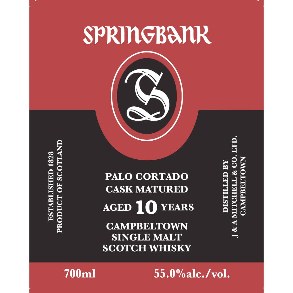Springbank Palo Cortado Cask Matured 10 Year Old Scotch Springbank