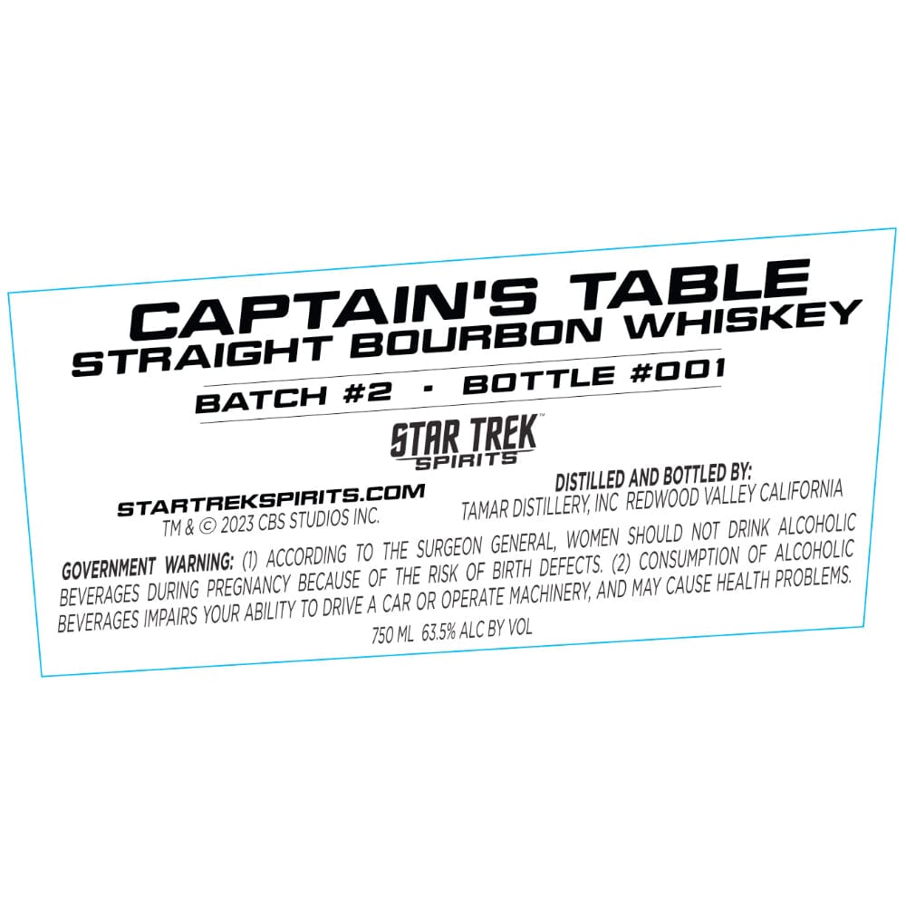 Star Trek Spirits Captain’s Table Straight Bourbon Batch #2 Bourbon Star Trek Spirits