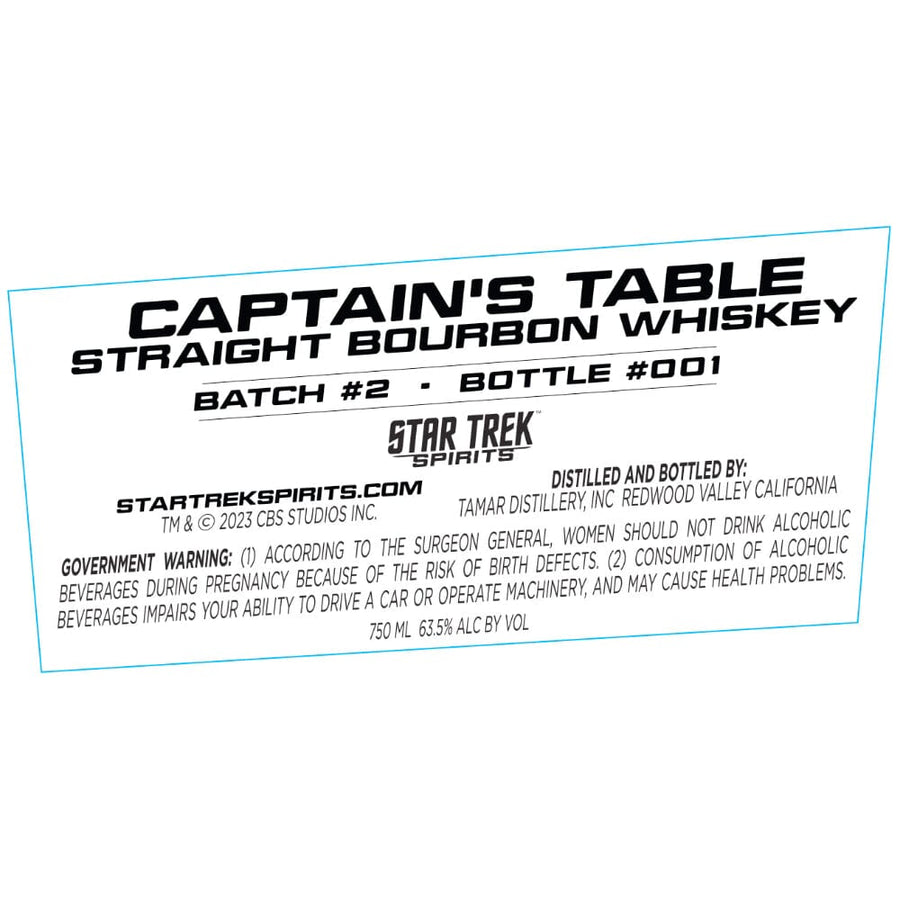 Star Trek Spirits Captain’s Table Straight Bourbon Batch #2 Bourbon Star Trek Spirits