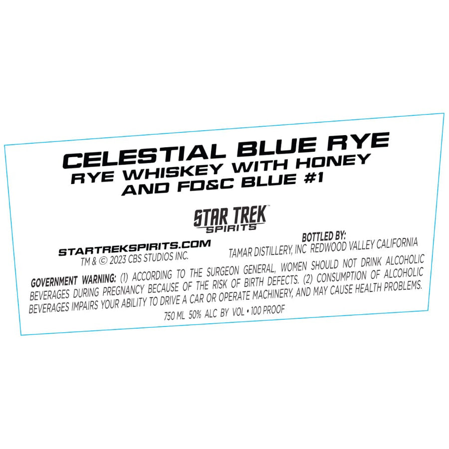Star Trek Spirits Celestial Blue Rye Whiskey Rye Whisky Star Trek Spirits