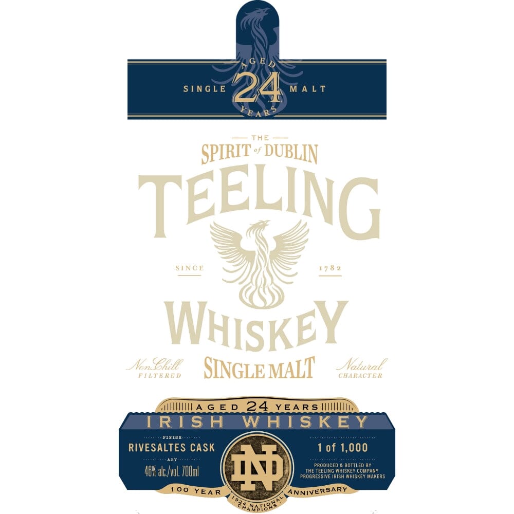 Teeling 24 Year Old Rivesaltes Cask Finish Single Malt Irish Whiskey Teeling Whiskey