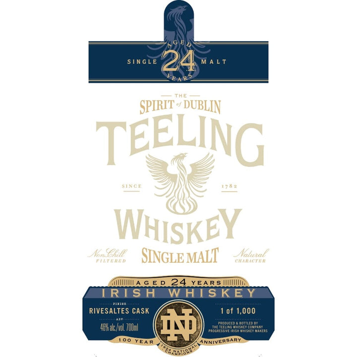 Teeling 24 Year Old Rivesaltes Cask Finish Single Malt Irish Whiskey Teeling Whiskey