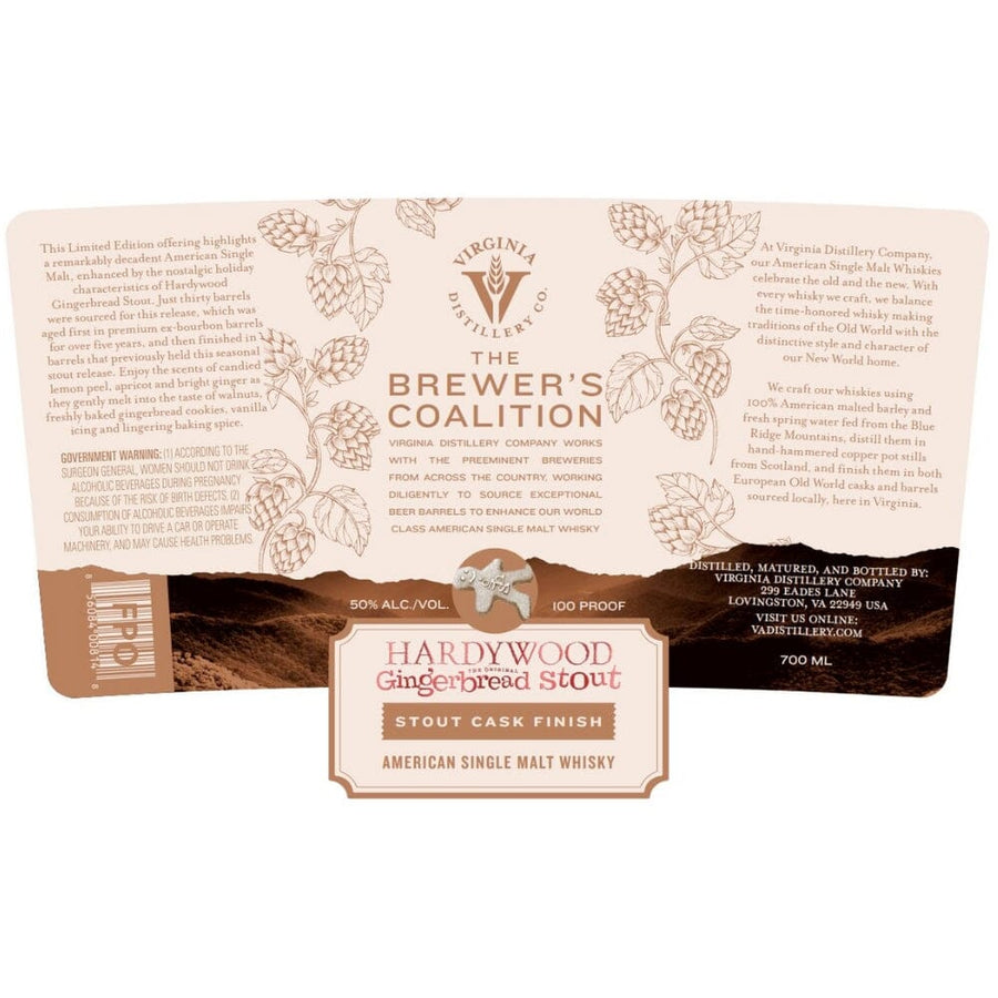 The Brewer’s Coalition Hardywood Gingerbread Stout American Single Malt Whisky Single Malt Whiskey Virginia Distillery Co.