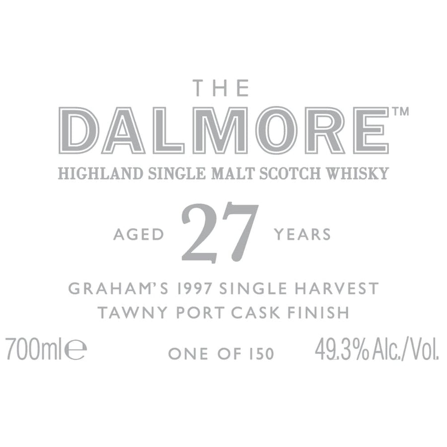The Dalmore 27 Year Old Graham’s 1997 Single Harvest Tawny Port Cask Scotch The Dalmore