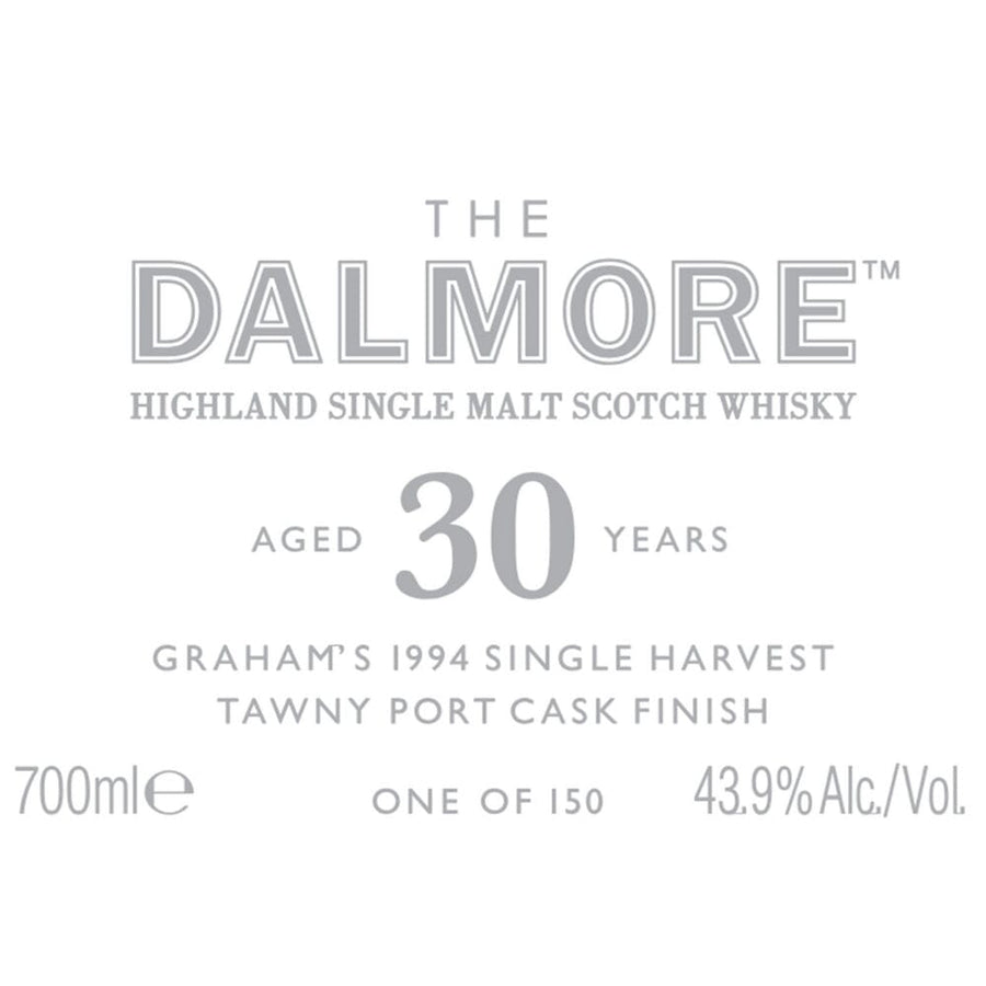 The Dalmore 30 Year Old Graham’s 1994 Single Harvest Tawny Port Cask Scotch The Dalmore