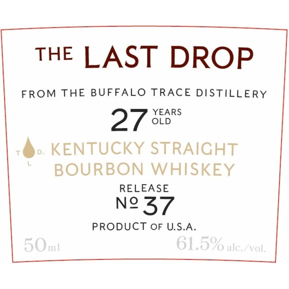 The Last Drop Release No. 37 Buffalo Trace Bourbon 50ml Bourbon The Last Drop Distillers