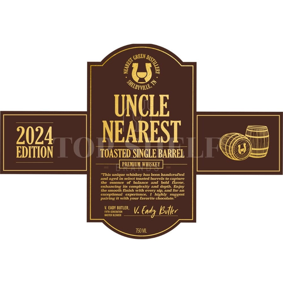Uncle Nearest Toasted Single Barrel 2024 Edition Tennessee Whiskey Uncle Nearest