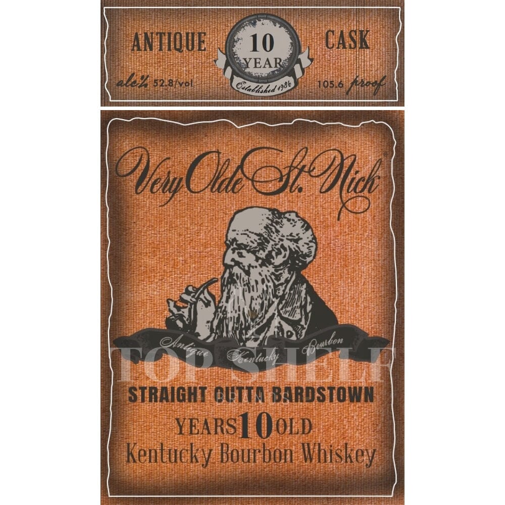 Very Olde St. Nick Straight Outta Bardstown 10 Year Old Bourbon Very Olde St. Nick