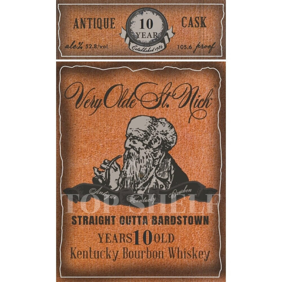 Very Olde St. Nick Straight Outta Bardstown 10 Year Old Bourbon Very Olde St. Nick