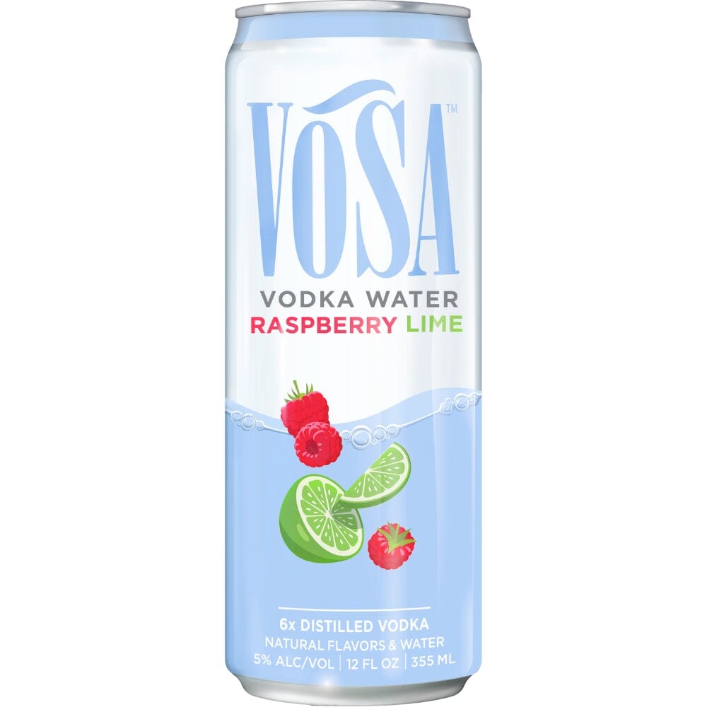 Vosa Raspberry Lime Vodka Water By Kate Upton Canned Cocktails Vosa Spirits