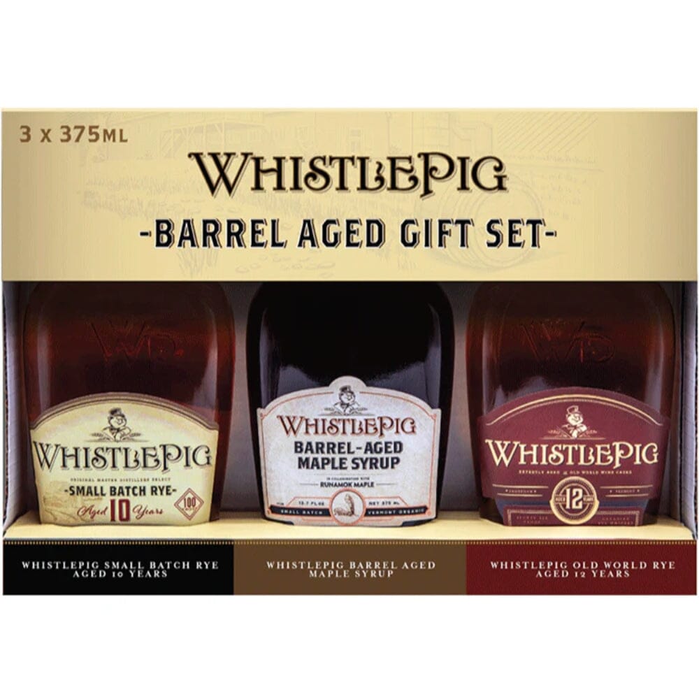 WhistlePig Barrel Aged Gift Set 3x375ml Rye Whiskey WhistlePig