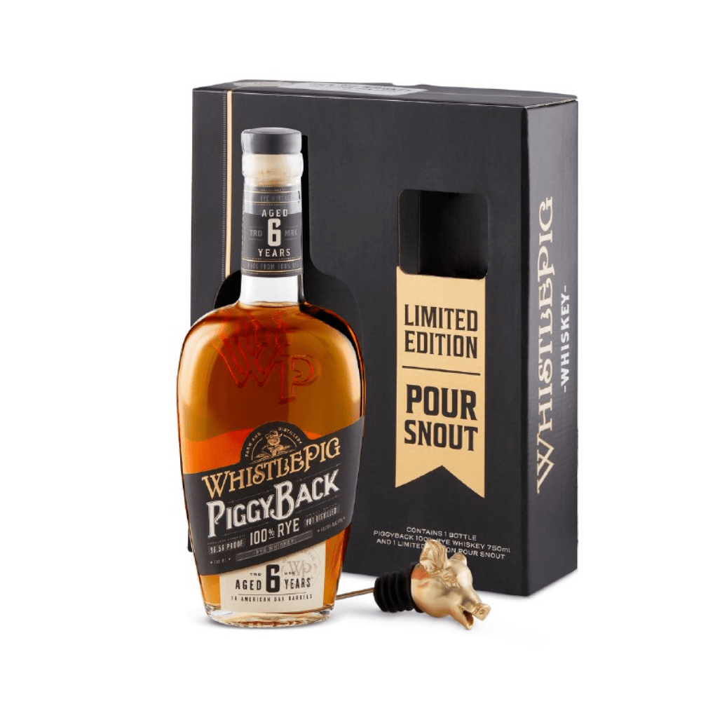 WhistlePig Piggyback 6 Year Old Rye Limited Edition Pour Snout Gift Set Rye Whiskey WhistlePig