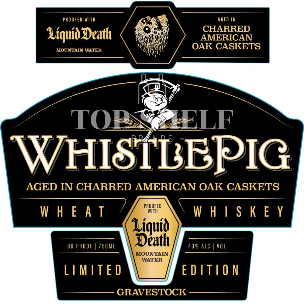 WhistlePig X Liquid Death Gravestock Wheat Whiskey Wheat Whiskey WhistlePig