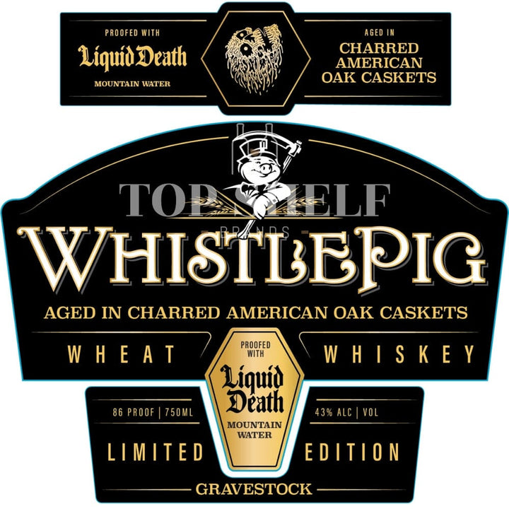 WhistlePig X Liquid Death Gravestock Wheat Whiskey Wheat Whiskey WhistlePig
