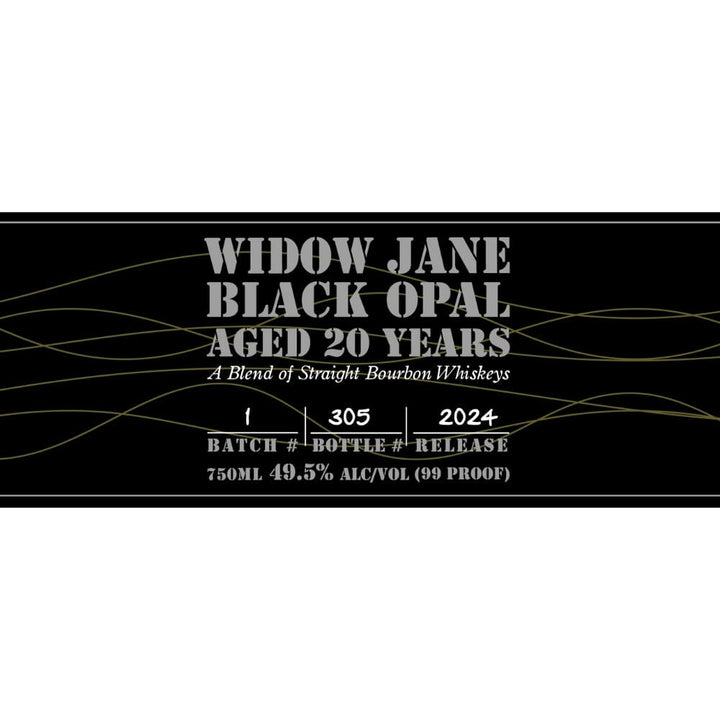 Widow Jane Black Opal 20 Year Old Bourbon 2024 Release Bourbon Widow Jane